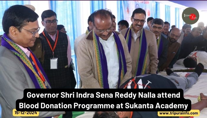 Governor Shri Indra Sena Reddy Nalla attend Blood Donation Programme at Sukanta Academy