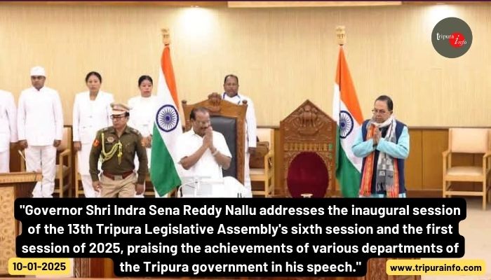 "Governor Shri Indra Sena Reddy Nallu addresses the inaugural session of the 13th Tripura Legislative Assembly