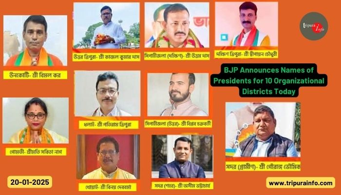 BJP Announces Names of Presidents for 10 Organizational Districts Today