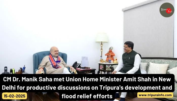 CM Dr. Manik Saha met Union Home Minister Amit Shah in New Delhi for productive discussions on Tripura