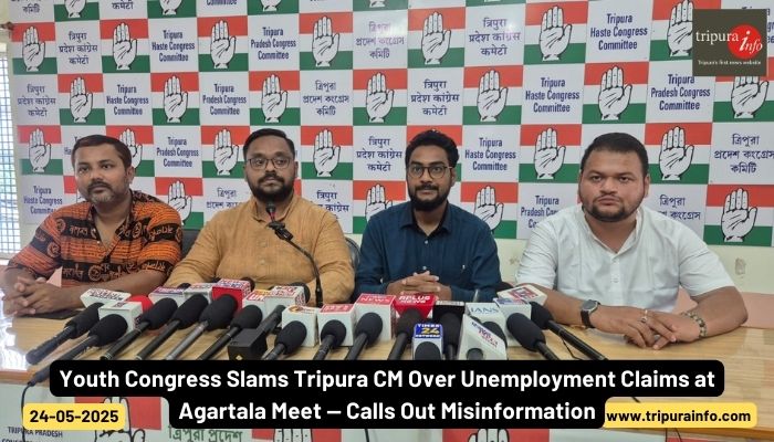 Youth Congress Slams Tripura CM Over Unemployment Claims at Agartala Meet — Calls Out Misinformation








