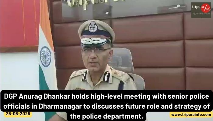 DGP Anurag Dhankar holds high-level meeting with senior police officials in Dharmanagar to discusses future role and strategy of the police department.
