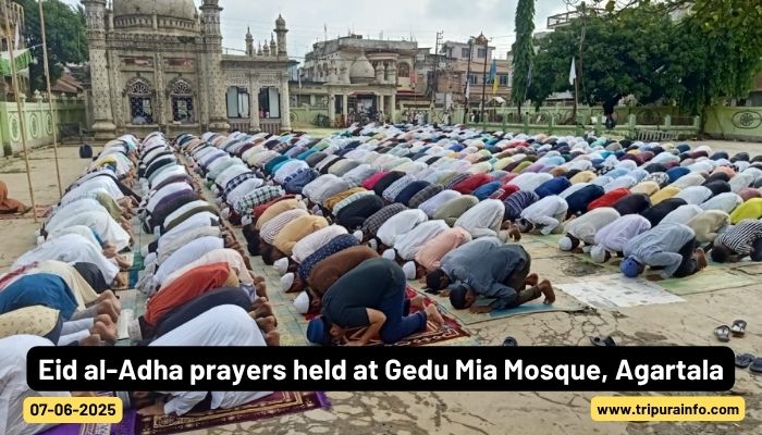 Eid al-Adha prayers held at Gedu Mia Mosque, Agartala
