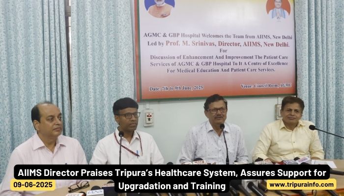 AIIMS Director Praises Tripura’s Healthcare System, Assures Support for Upgradation and Training