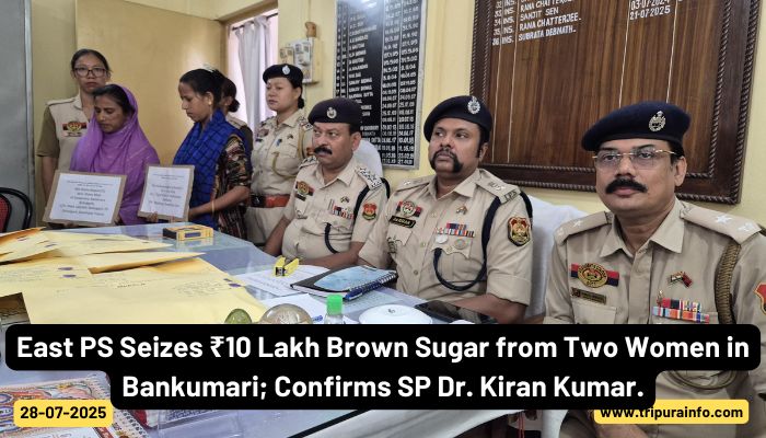 East PS Seizes ₹10 Lakh Brown Sugar from Two Women in Bankumari; Confirms SP Dr. Kiran Kumar.