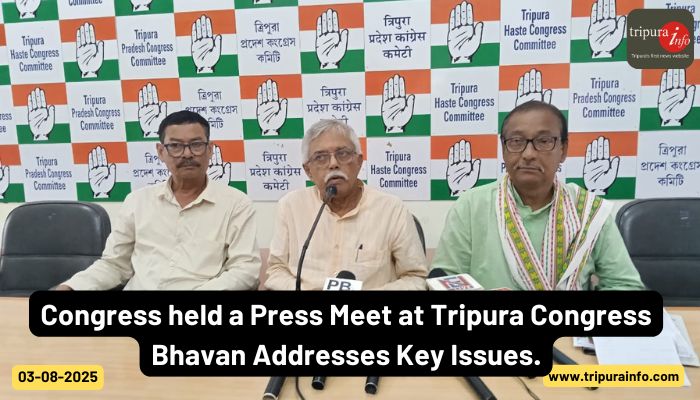 Congress held a Press Meet at Tripura Congress Bhavan Addresses Key Issues.