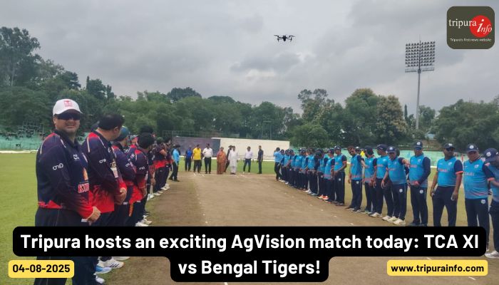 Tripura hosts an exciting AgVision match today: TCA XI vs Bengal Tigers!
