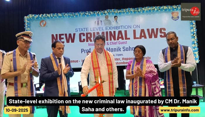 State-level exhibition on the new criminal law inaugurated by CM Dr. Manik Saha and others.