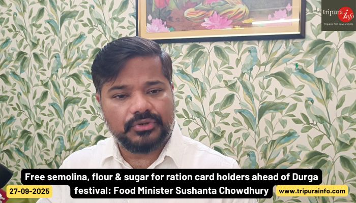 Free semolina, flour & sugar for ration card holders ahead of Durga festival: Food Minister Sushanta Chowdhury