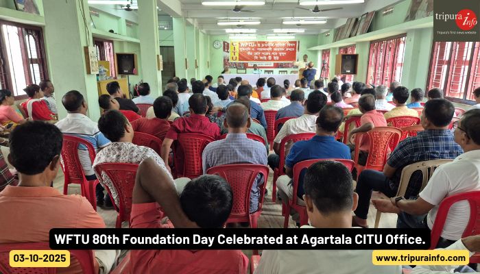 WFTU 80th Foundation Day Celebrated at Agartala CITU Office.