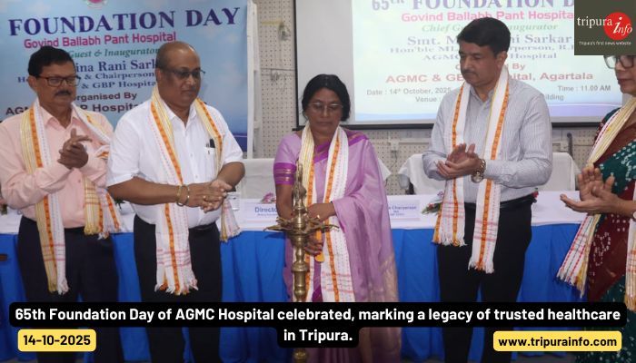65th Foundation Day of AGMC Hospital celebrated, marking a legacy of trusted healthcare in Tripura.