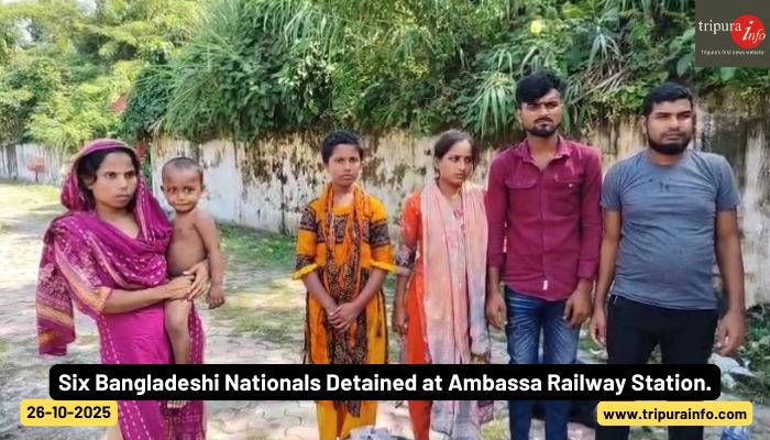 Six Bangladeshi Nationals Detained at Ambassa Railway Station.