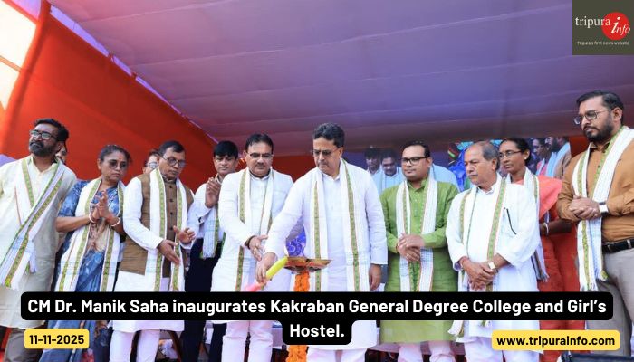 CM Dr. Manik Saha inaugurates Kakraban General Degree College and Girl’s Hostel.