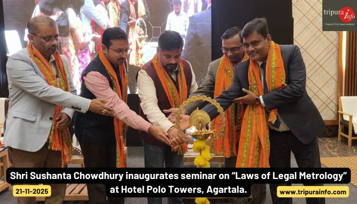 Shri Sushanta Chowdhury inaugurates seminar on “Laws of Legal Metrology” at Hotel Polo Towers, Agartala.