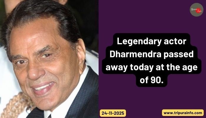 Legendary actor Dharmendra passed away today at the age of 90.