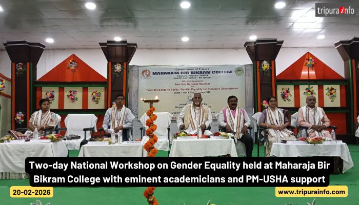 Two-day National Workshop on Gender Equality held at Maharaja Bir Bikram College with eminent academicians and PM-USHA support.