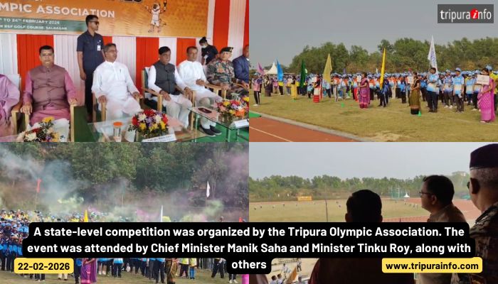 A state-level competition was organized by the Tripura Olympic Association. The event was attended by Chief Minister Manik Saha and Minister Tinku Roy, along with others.