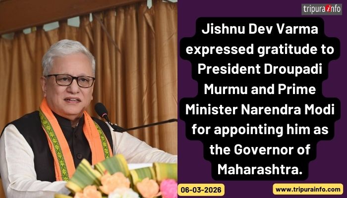 Jishnu Dev Varma expressed gratitude to President Droupadi Murmu and Prime Minister Narendra Modi for appointing him as the Governor of Maharashtra.