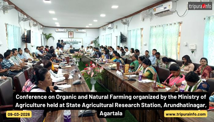 Conference on Organic and Natural Farming organized by the Ministry of Agriculture held at State Agricultural Research Station, Arundhatinagar, Agartala.