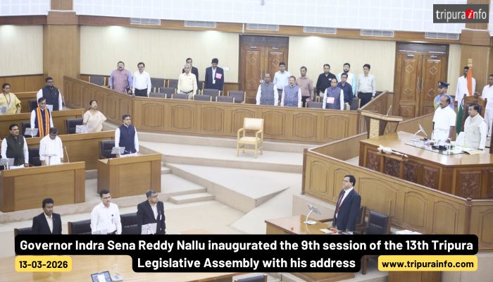 Governor Indra Sena Reddy Nallu inaugurated the 9th session of the 13th Tripura Legislative Assembly with his address.