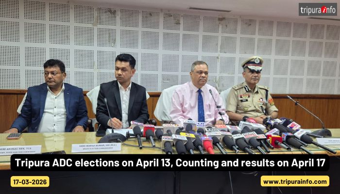 Tripura ADC elections on April 13, Counting and results on April 17.