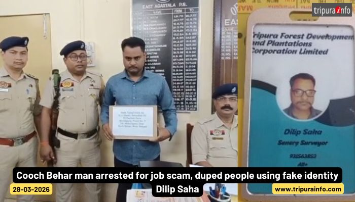 Cooch Behar man arrested for job scam, duped people using fake identity Dilip Saha.