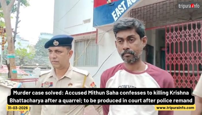 Murder case solved: Accused Mithun Saha confesses to killing Krishna Bhattacharya after a quarrel; to be produced in court after police remand.
