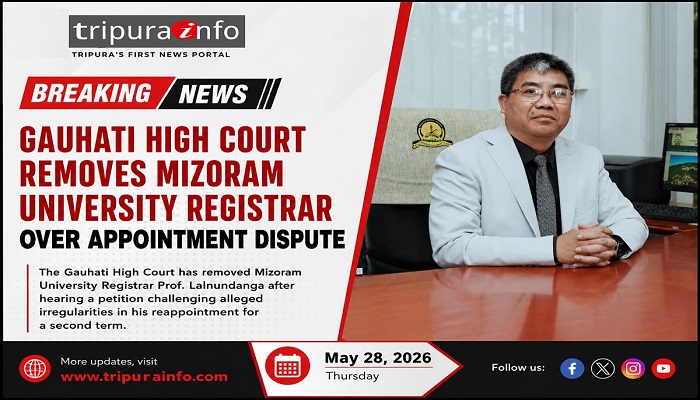 Gauhati High Court Acts Against Mizoram University Registrar Amid Growing Questions Over Silence on Alleged Irregularities in Tripura University
