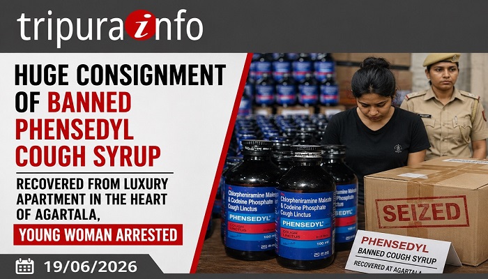 750 Bottles of Banned Cough Syrup Seized at Agartala Head Post Office, Questions Raised Over Postal Security and Surveillance Failures