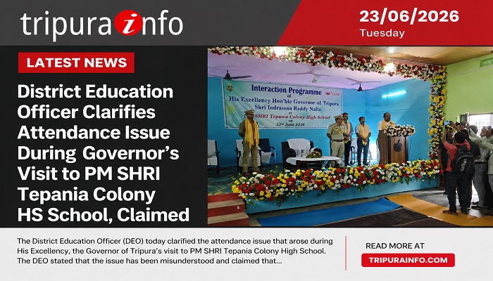 District Education Officer Clarifies Attendance Issue During Governor’s Visit to PM SHRI Tepania Colony HS School, Claimed School Recorded 71% Attendance