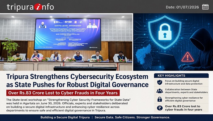 Tripura Strengthens Cybersecurity Ecosystem as State Pushes for Robust Digital Governance  Over Rs.83 Crore Lost to Cyber Frauds in Four Years