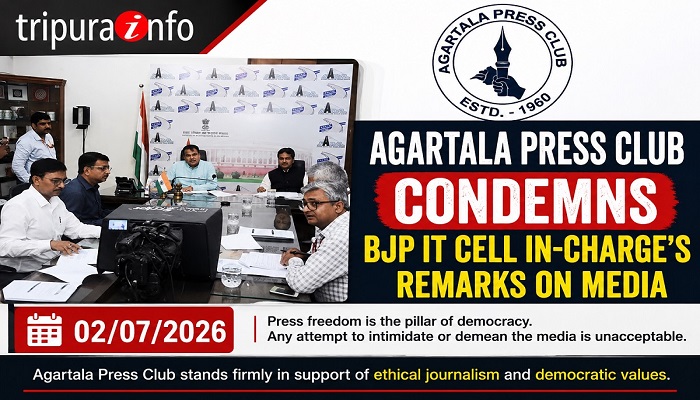 Agartala Press Club Condemns BJP IT Cell In-Charge