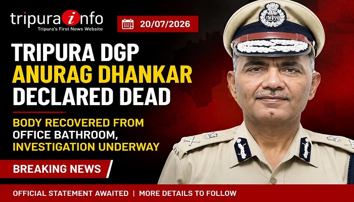 Tripura DGP Anurag Dhankar Declared Dead, Body Recovered from Office Bathroom, Investigation Underway