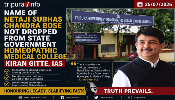 Name of Netaji Subhas Chandra Bose Not Dropped from State Government Homeopathic Medical College: Kiran Gitte, IAS