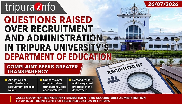 Questions Raised Over Recruitment and Administration in Tripura University