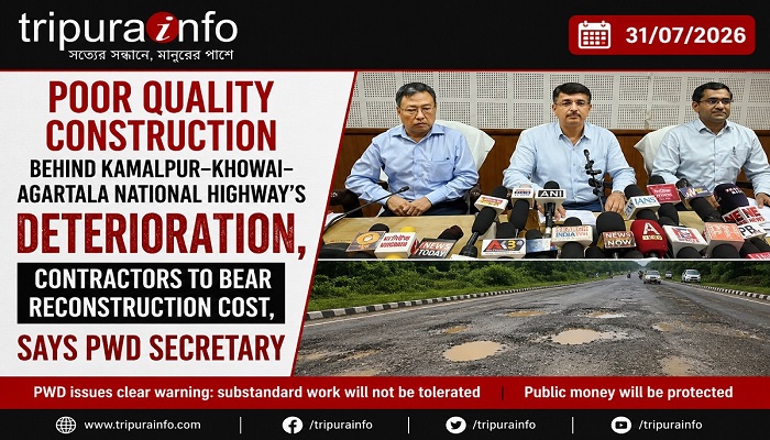Poor Quality Construction Behind Kamalpur–Khowai–Agartala National Highway