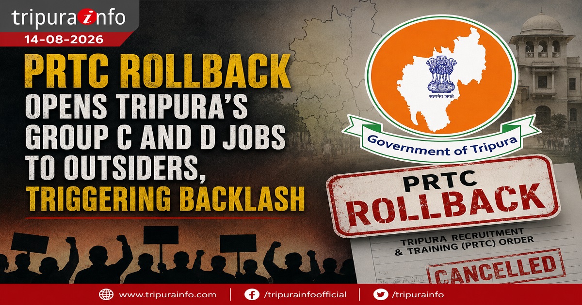 PRTC Rollback Opens Tripura’s Group C and D Jobs to Outsiders, Triggering Backlash