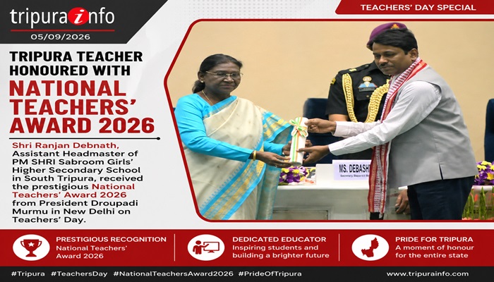 Shri Ranjan Debnath, Assistant Headmaster of PM SHRI Sabroom Girls