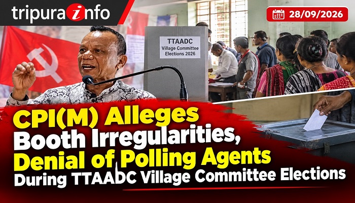 CPI(M) Alleges Booth Irregularities, Denial of Polling Agents During TTAADC Village Committee Elections