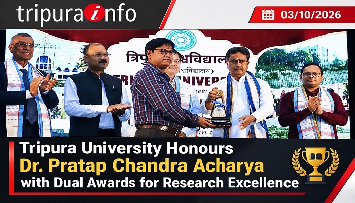 Tripura University Honours Dr. Pratap Chandra Acharya with Dual Awards for Research Excellence