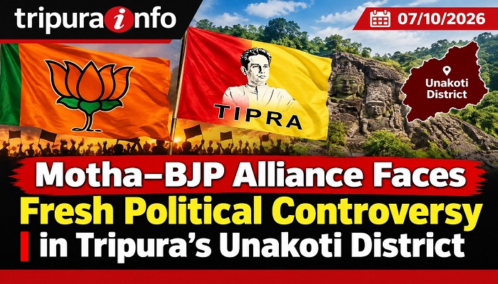 Motha–BJP Alliance Faces Fresh Political Controversy in Tripura’s Unakoti District