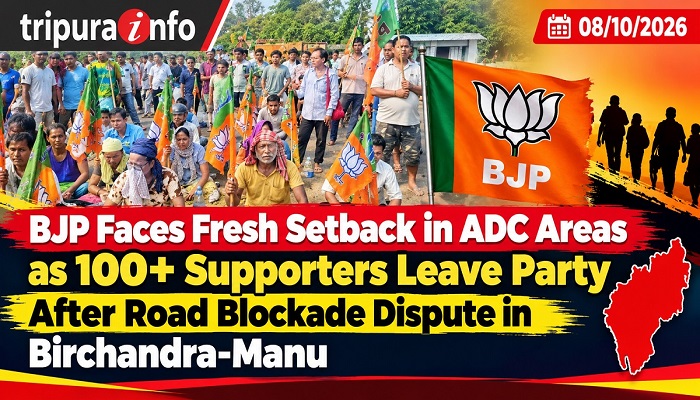 BJP Faces Fresh Setback in ADC Areas as 100+ Supporters Leave Party After Road Blockade Dispute in Birchandra-Manu