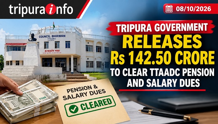 Tripura Government Releases Rs 142.50 Crore to Clear TTAADC Pension and Salary Dues