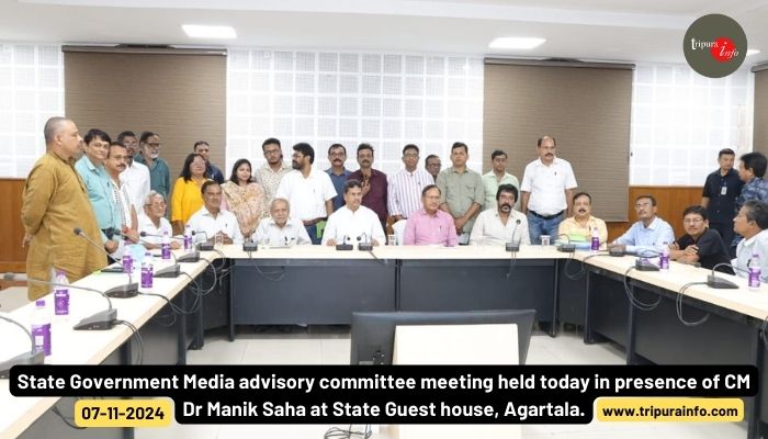 State Government Media advisory committee meeting held today in presence of CM Dr Manik Saha at State Guest house, Agartala.