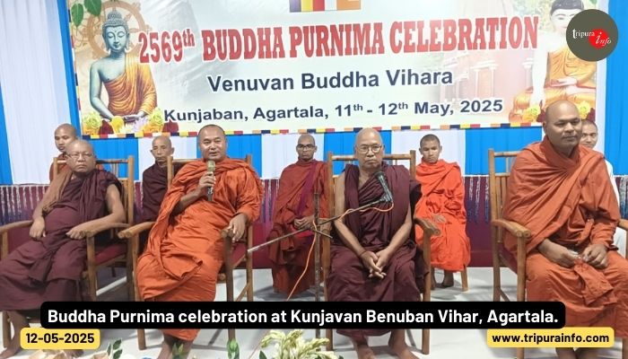 Buddha Purnima celebration at Kunjavan Benuban Vihar, Agartala.