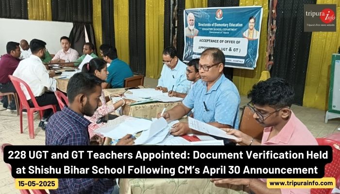 228 UGT and GT Teachers Appointed: Document Verification Held at Shishu Bihar School Following CM’s April 30 Announcement
