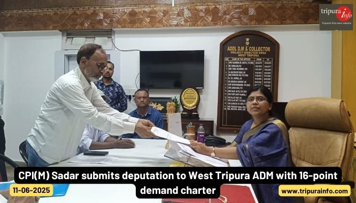 CPI(M) Sadar submits deputation to West Tripura ADM with 16-point demand charter