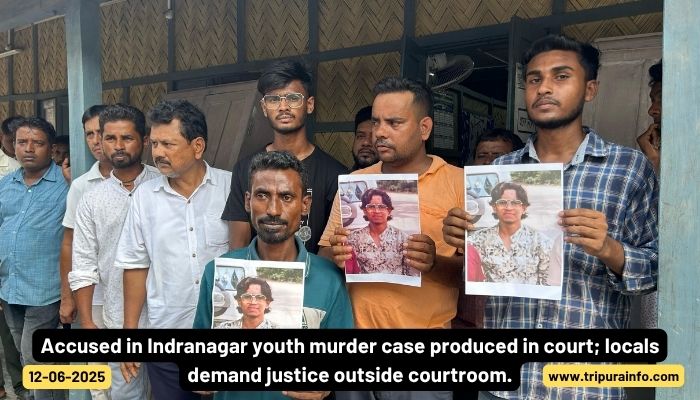 Accused in Indranagar youth murder case produced in court; locals demand justice outside courtroom.