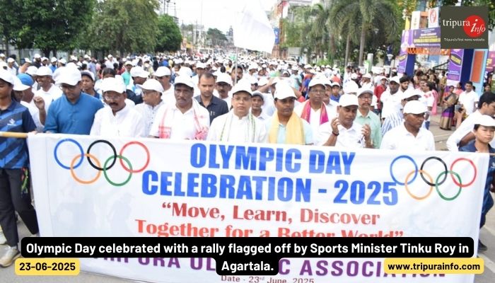 Olympic Day celebrated with a rally flagged off by Sports Minister Tinku Roy in Agartala.