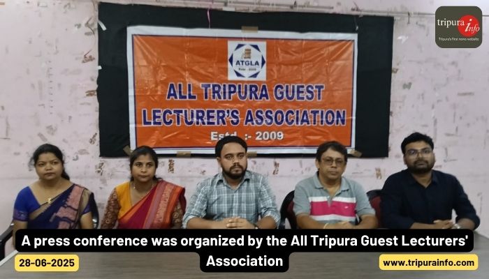 A press conference was organized by the All Tripura Guest Lecturers
